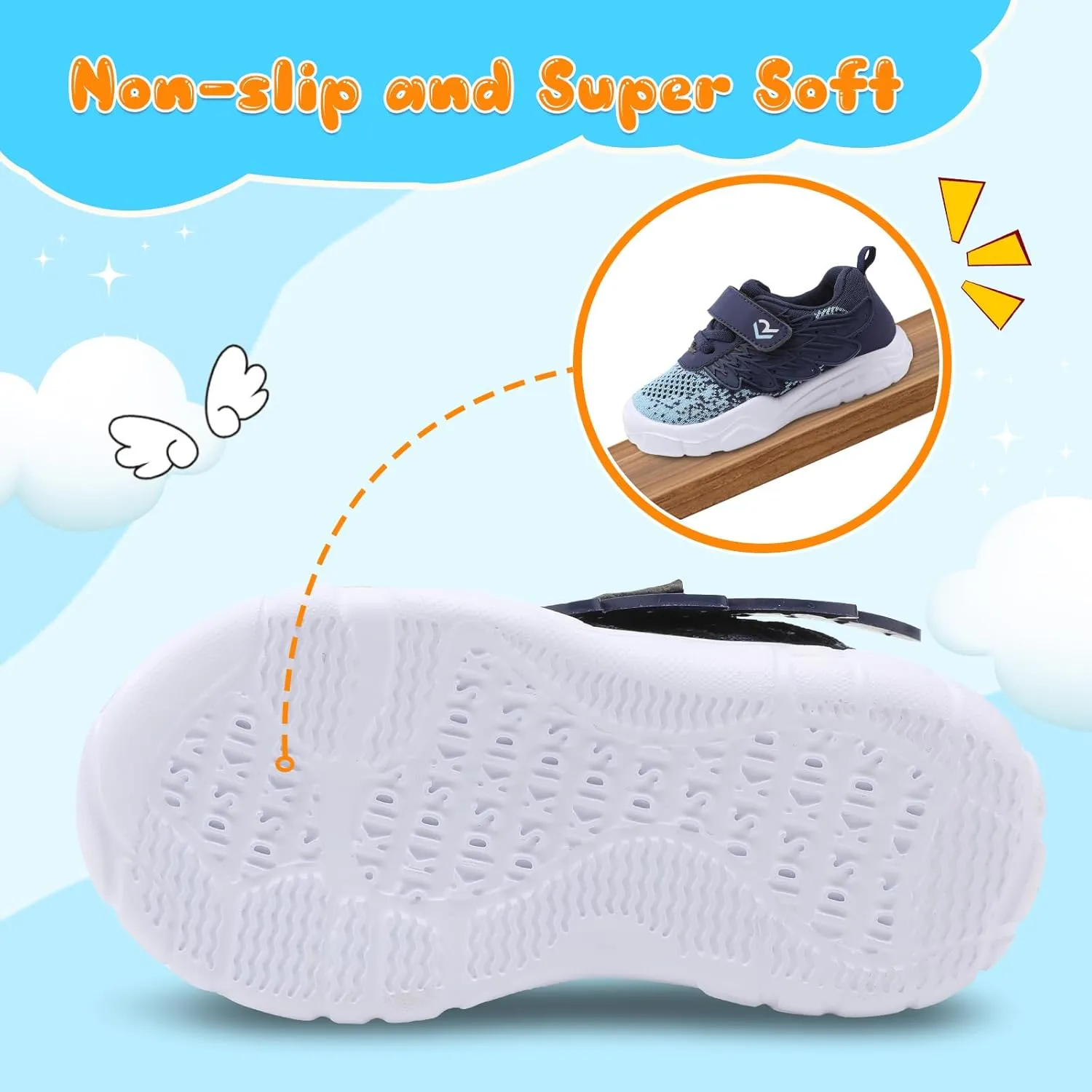 relxfeet Toddler Boys Girls Shoes Wide Toe Box Barefoot Sneakers Fashion Lightweight Breathable Tennis Walking Shoes