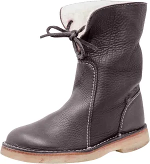 Snow Boots for Women Flat Heel Round Toe Casual Boots Front Lace Up Low Solid Color Large Size Winter Snow Boots