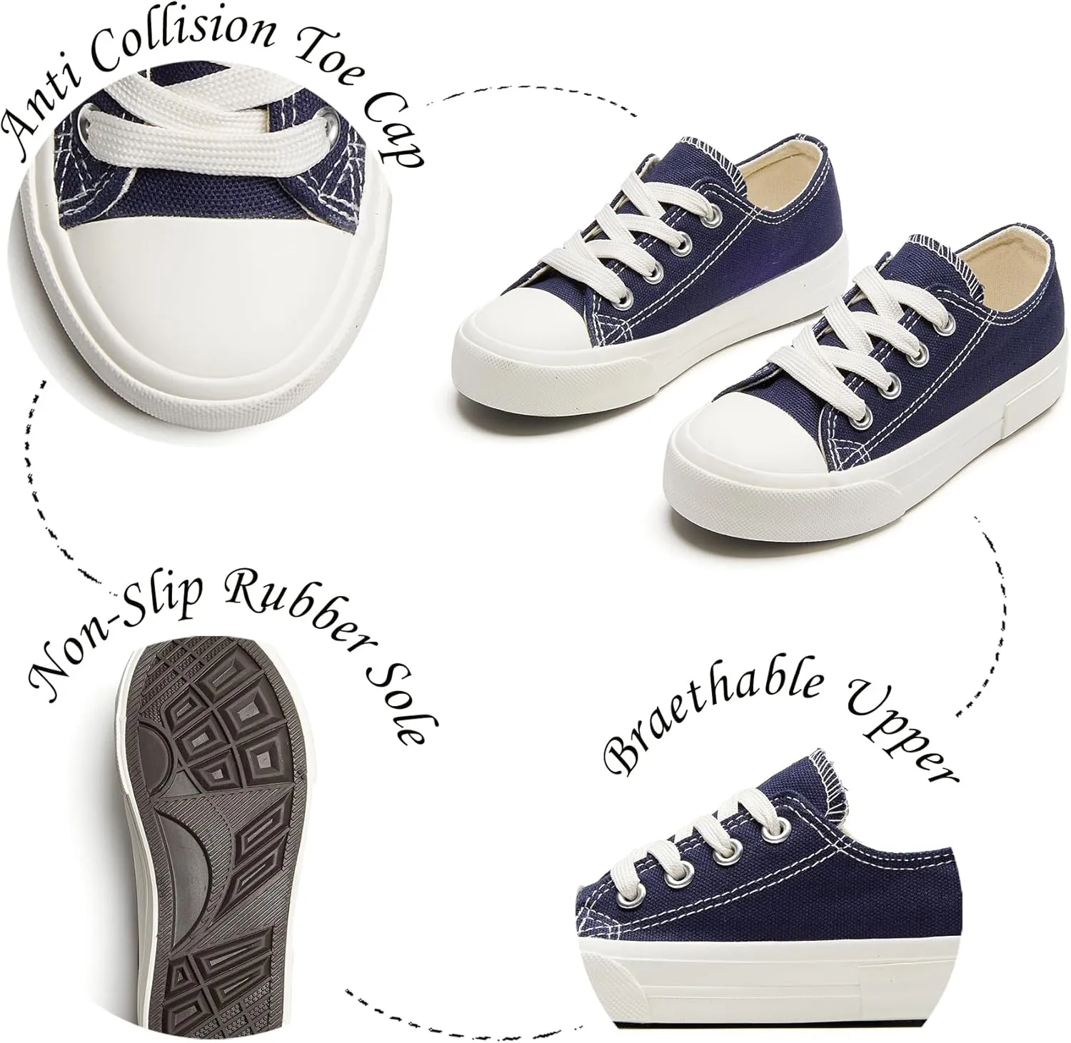 Sparkly Sneakers for Girls 3-12 Years Slip-On Comfort Fit Casual Princess Shoes
