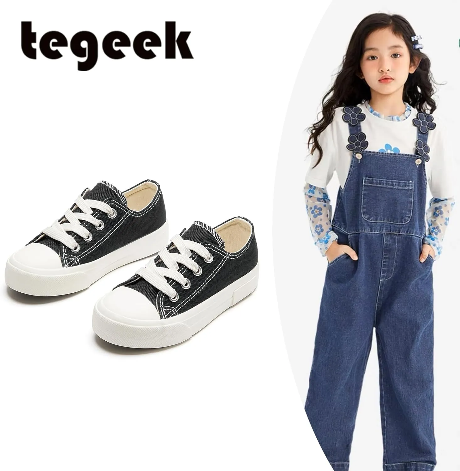 Sparkly Sneakers for Girls 3-12 Years Slip-On Comfort Fit Casual Princess Shoes
