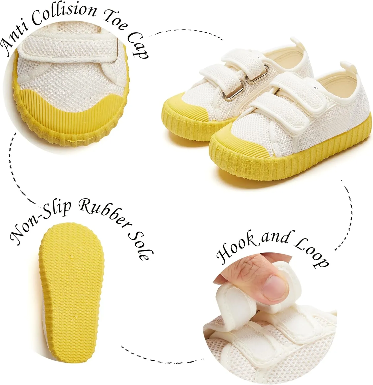 Sparkly Sneakers for Girls 3-12 Years Slip-On Comfort Fit Casual Princess Shoes
