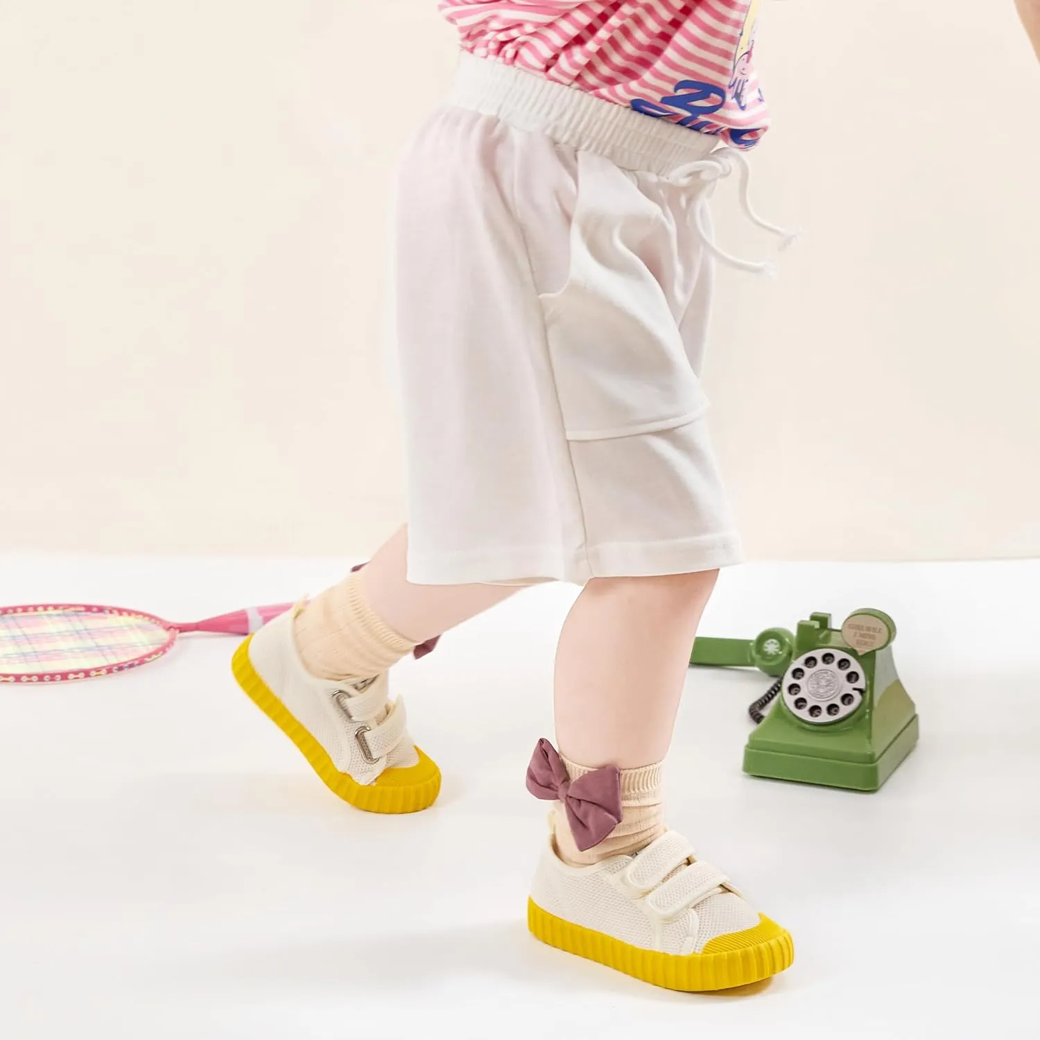Sparkly Sneakers for Girls 3-12 Years Slip-On Comfort Fit Casual Princess Shoes