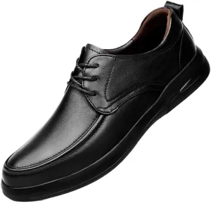 Spring Autumn Lace-Up Men Dress Shoes Elegant Solid Color Casual Office Shoes Modern Low Top Non Slip Walking