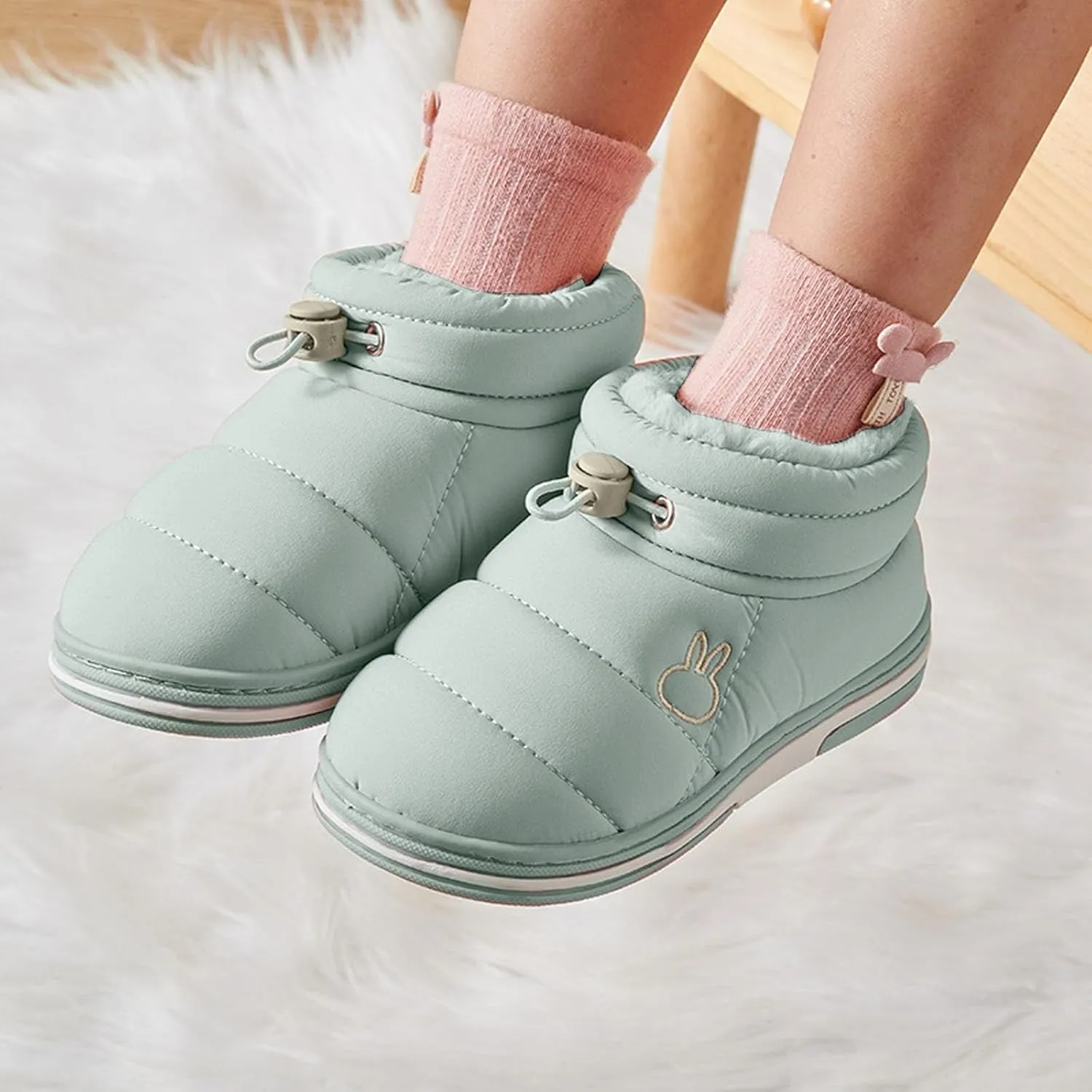 Toddler Winter Ankle Boots Baby First Walking Boots Boys Girls Warm Adjustable Snow Shoes Cotton Plush Shoes