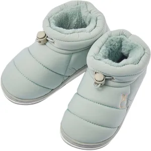 Toddler Winter Ankle Boots Baby First Walking Boots Boys Girls Warm Adjustable Snow Shoes Cotton Plush Shoes