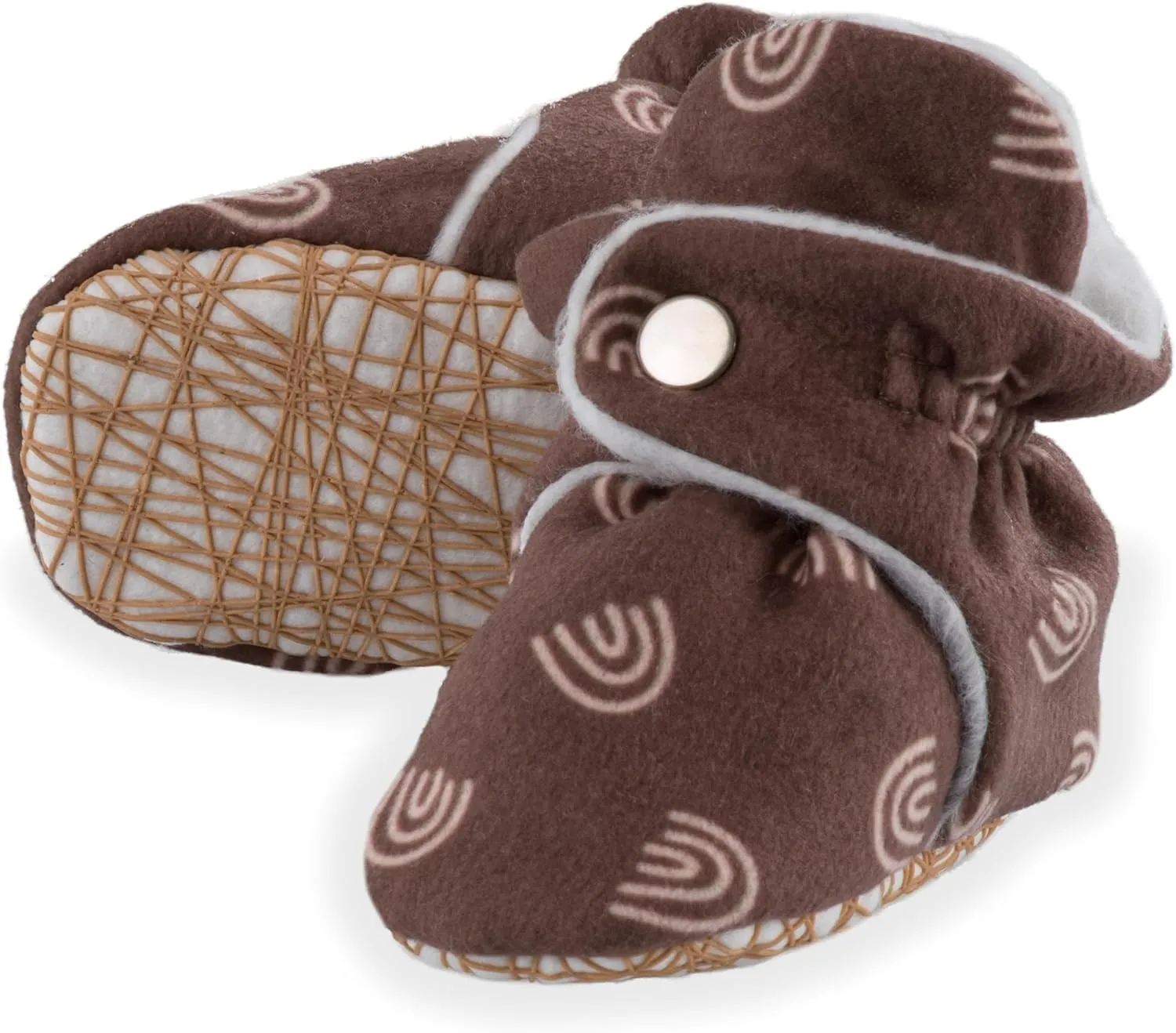 Unisex Cozy Fleece Baby Booties Cotton | Soft Sole and Non Slip