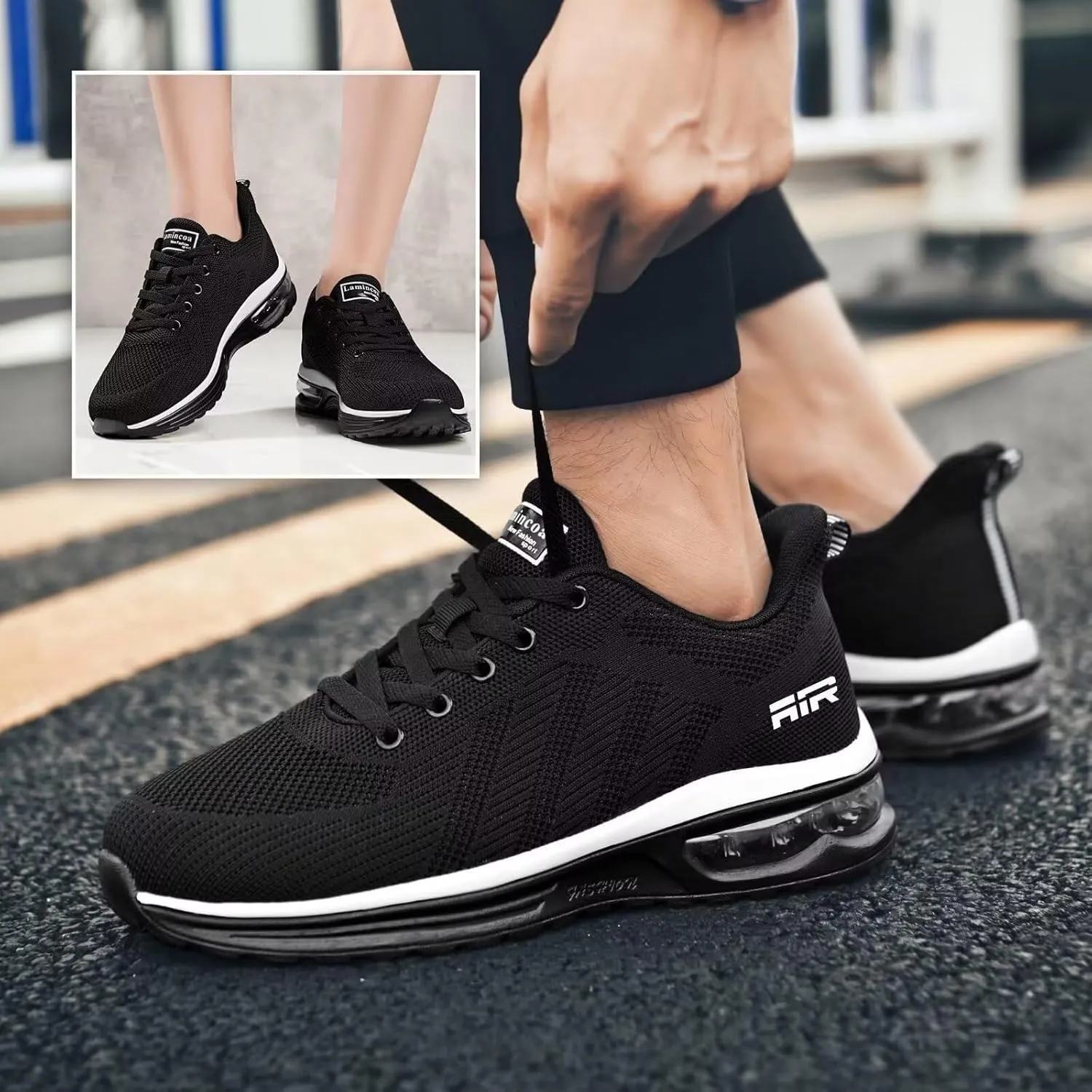 Wide Width Womens Sneakers Air Cushion Running Shoes Walking Tennis Shoes for Women