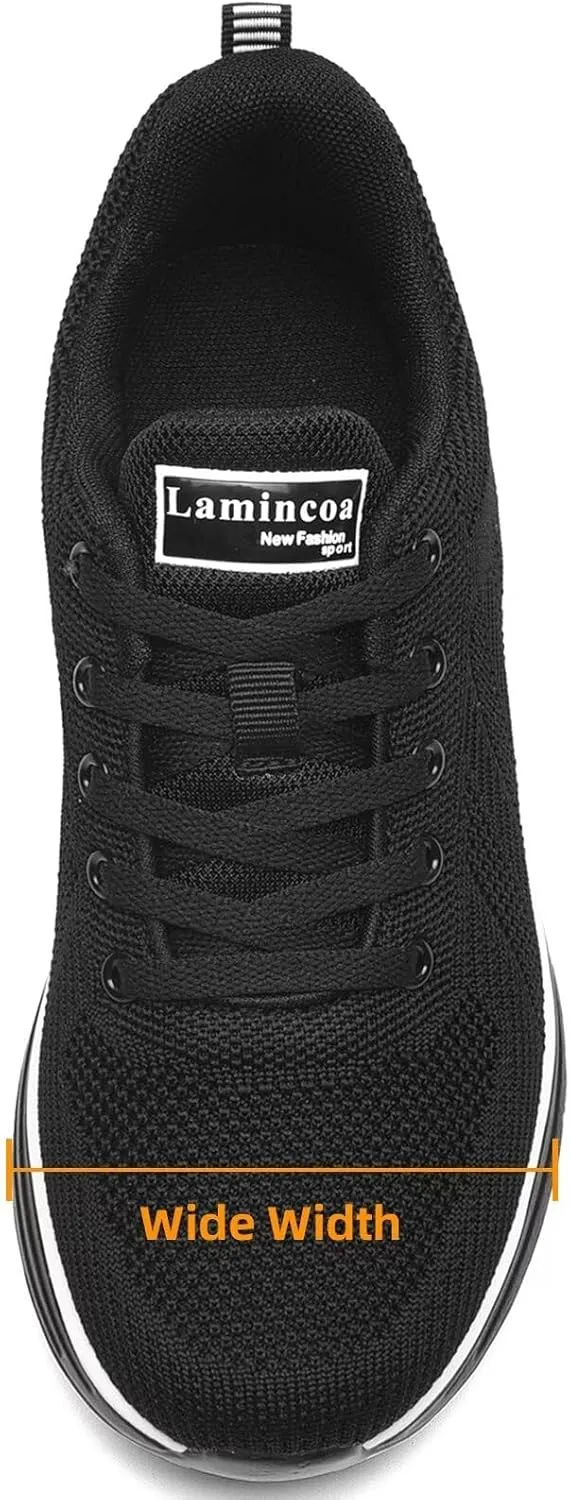 Wide Width Womens Sneakers Air Cushion Running Shoes Walking Tennis Shoes for Women