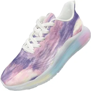 Women Trainers Sports Running Shoes Causal Travel Walking Air Cushion Shoe Lace-up Breathable for Lady Teenager Girls Tie-dye Pattern