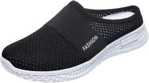Women's Casual Slip on Half Shoes Breathable Tennis Shoes Womens Wide Width Women Casual Shoes Platform Sneakers Red Tennis Shoe Loafers Casual Slip On