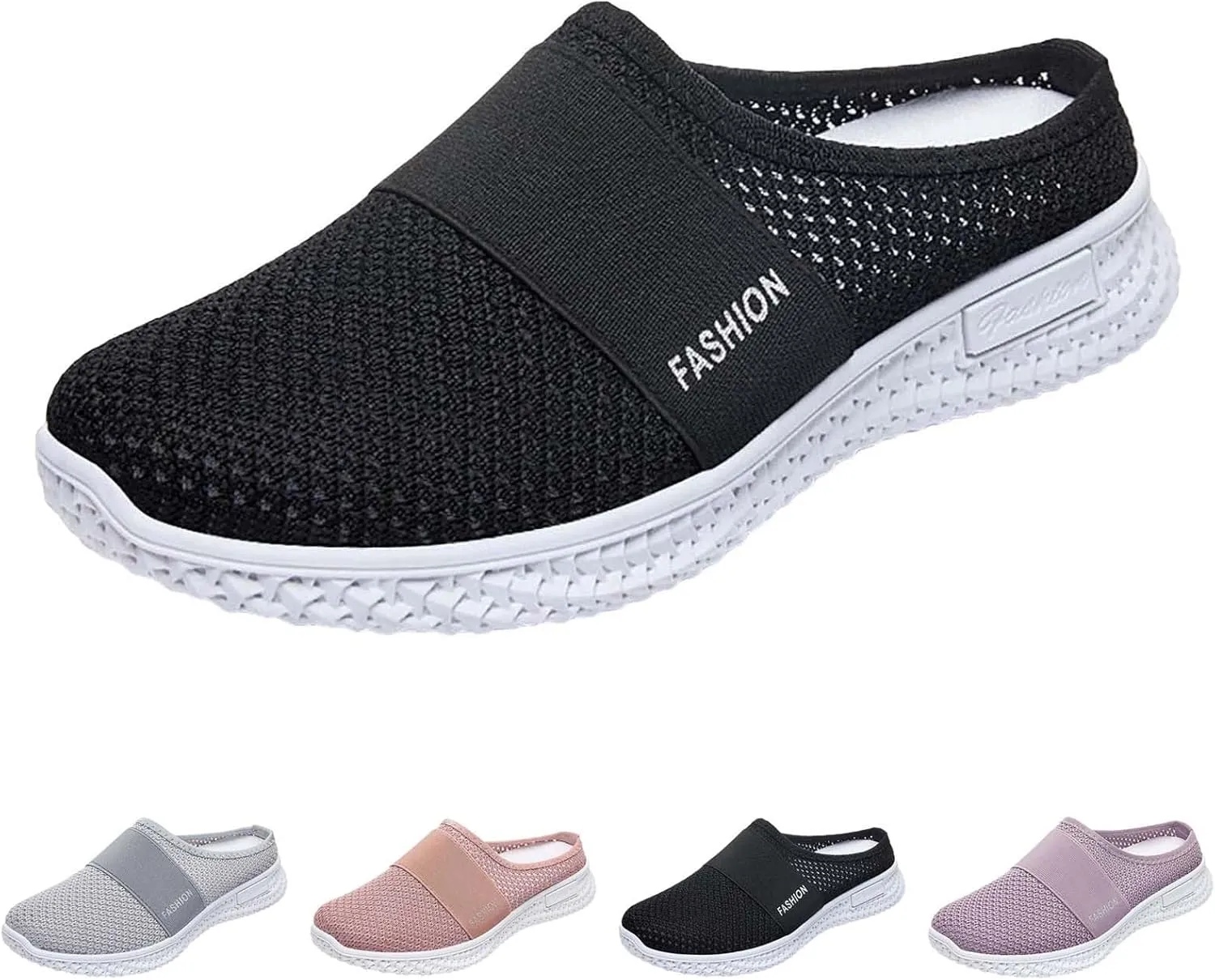 Women's Casual Slip on Half Shoes Breathable Tennis Shoes Womens Wide Width Women Casual Shoes Platform Sneakers Red Tennis Shoe Loafers Casual Slip On