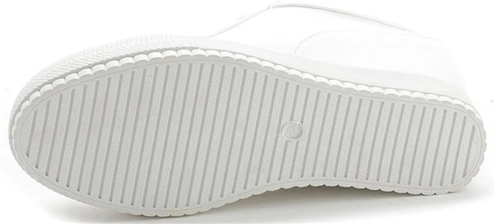 Women's High Top Wedge Fashion Sneakers Hidden Heel Platform Casual Shoes