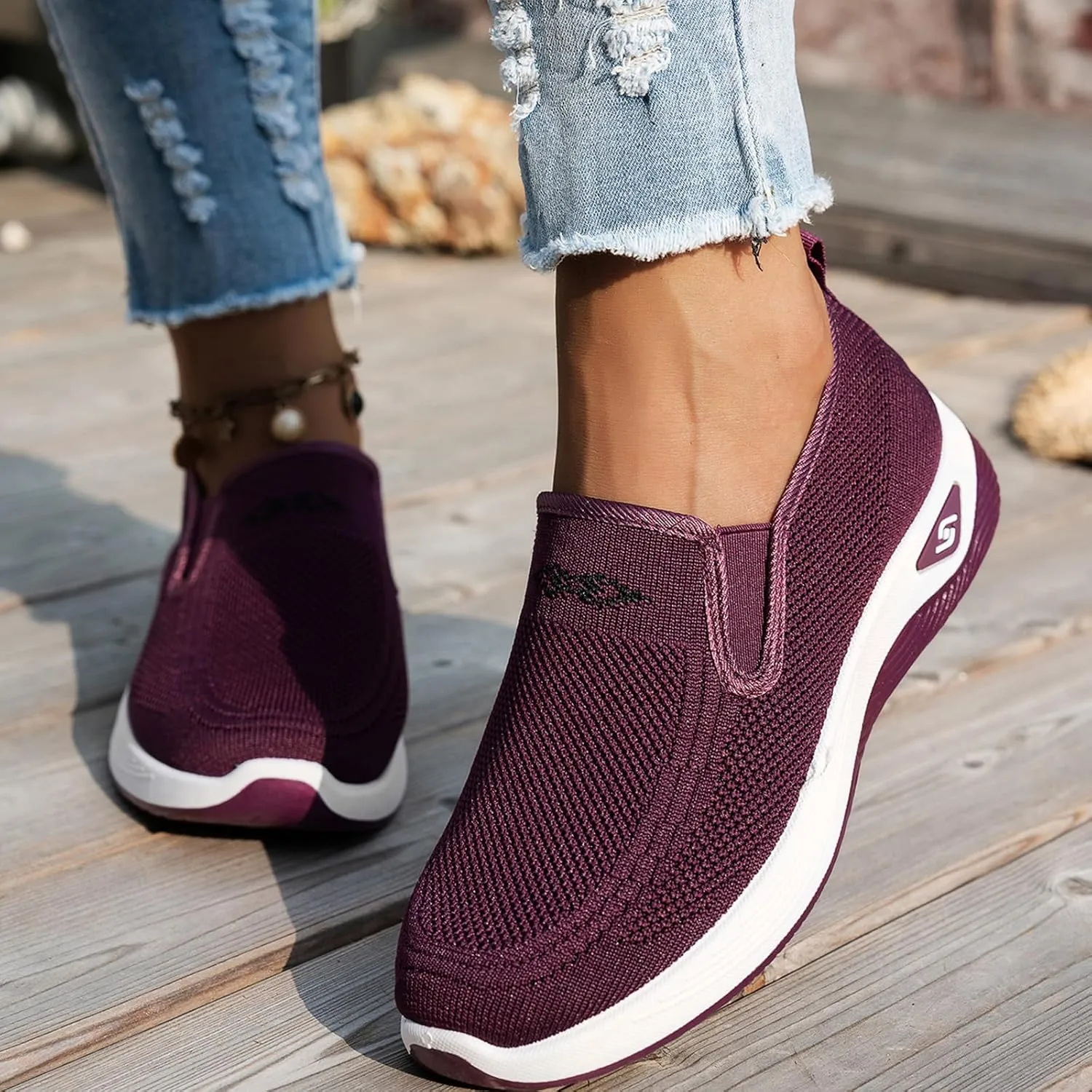Womens Mens Slip in Free Up Hands Shoes Wide Toe Box Arch Support Orthopedic Walking Sneakers Comfortable Tennis Sneakers Lightweight Running Shoe Workout Athletic Tennis Shoes Gym Sneaker