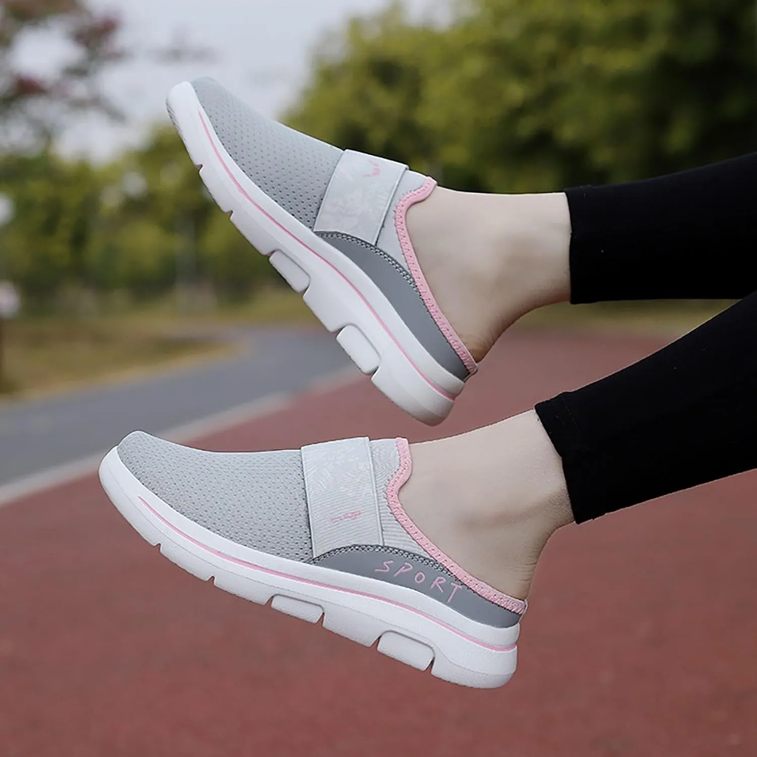 Women's Slip-on Mule Sneakers Lightweight Mens Tennis Shoes Loafers Casual Dress Shoes Black Platform Sneaker Brown Tennis Shoe Loafers Casual Slip On