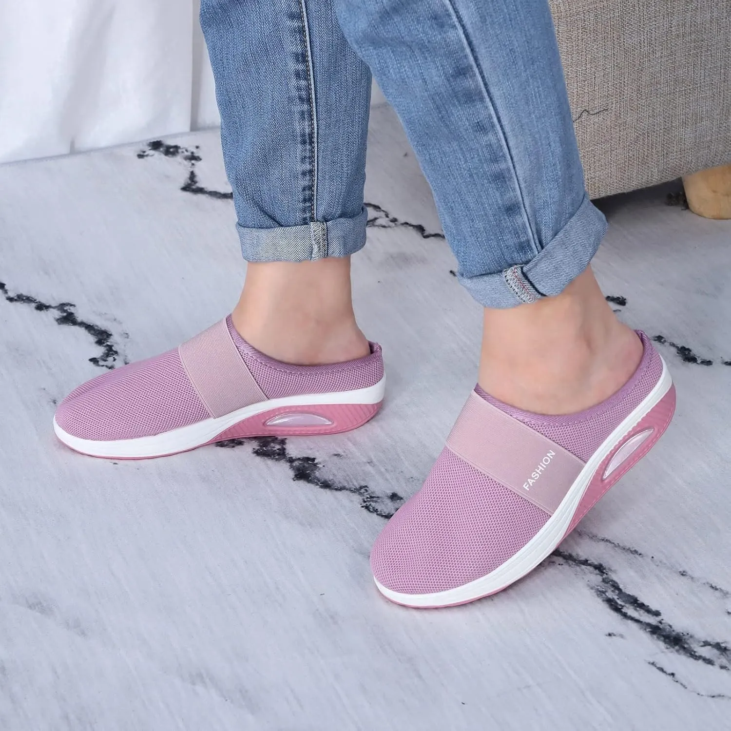 Women's Slip-On Orthopedic Arch Support Backless Mens Running Shoes Loafers Slip On Shoes Casual Men's Fashion Sneakers Brown Tennis Shoe White Loafers