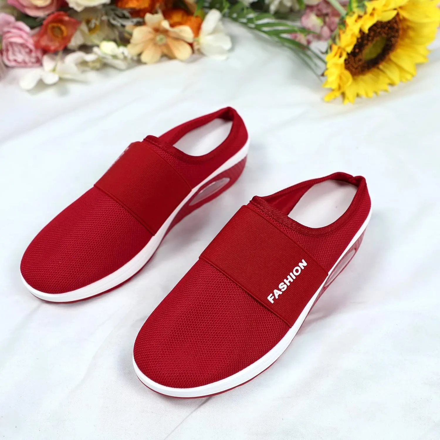 Women's Slip-On Orthopedic Arch Support Backless Mens Running Shoes Loafers Slip On Shoes Casual Men's Fashion Sneakers Brown Tennis Shoe White Loafers