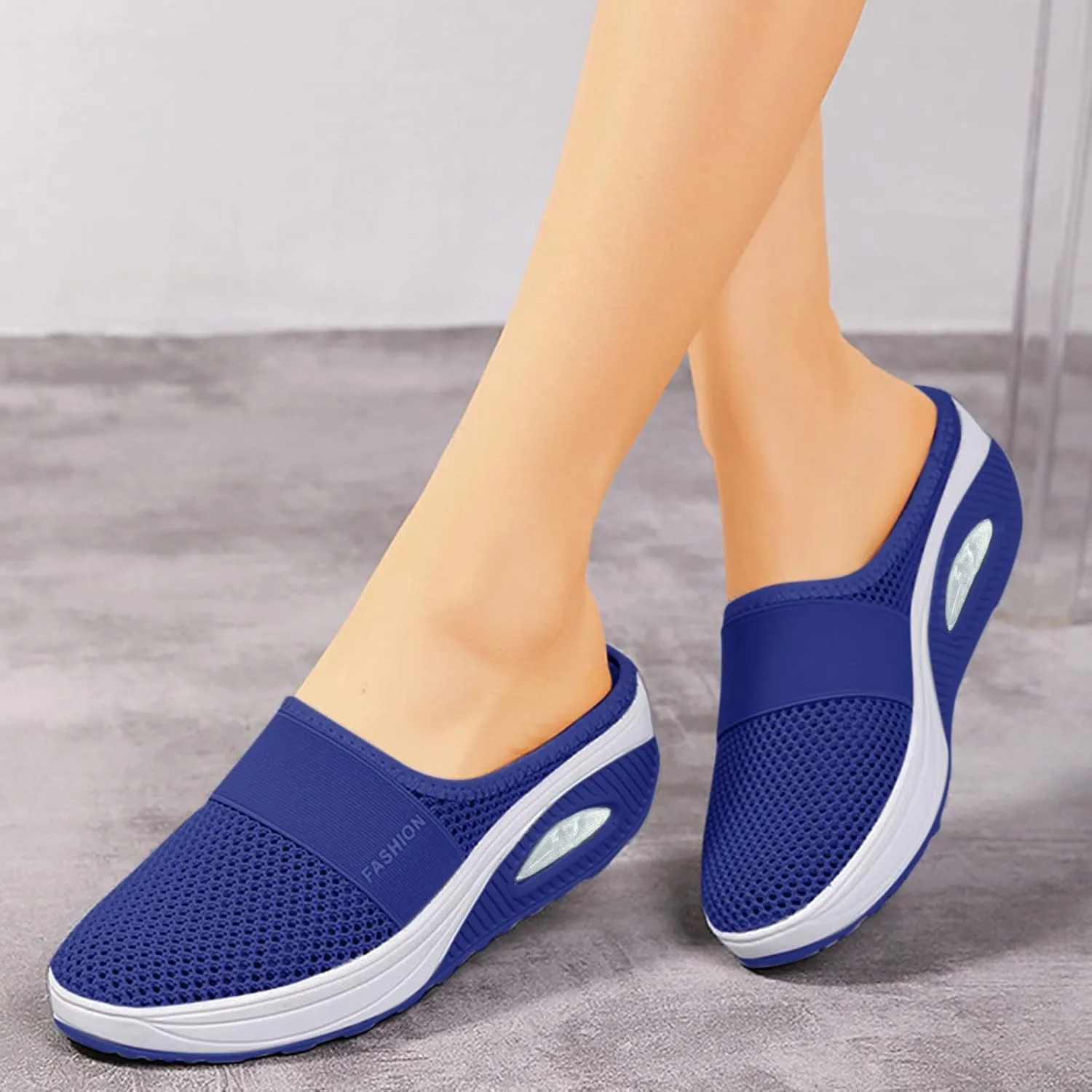 Womens Summer Breathable Mesh Slippers Walking Shoes Women Cute Woman Shoes Casual Women's Fashion Sneakers Red Tennis Shoe Loafers Casual Slip On