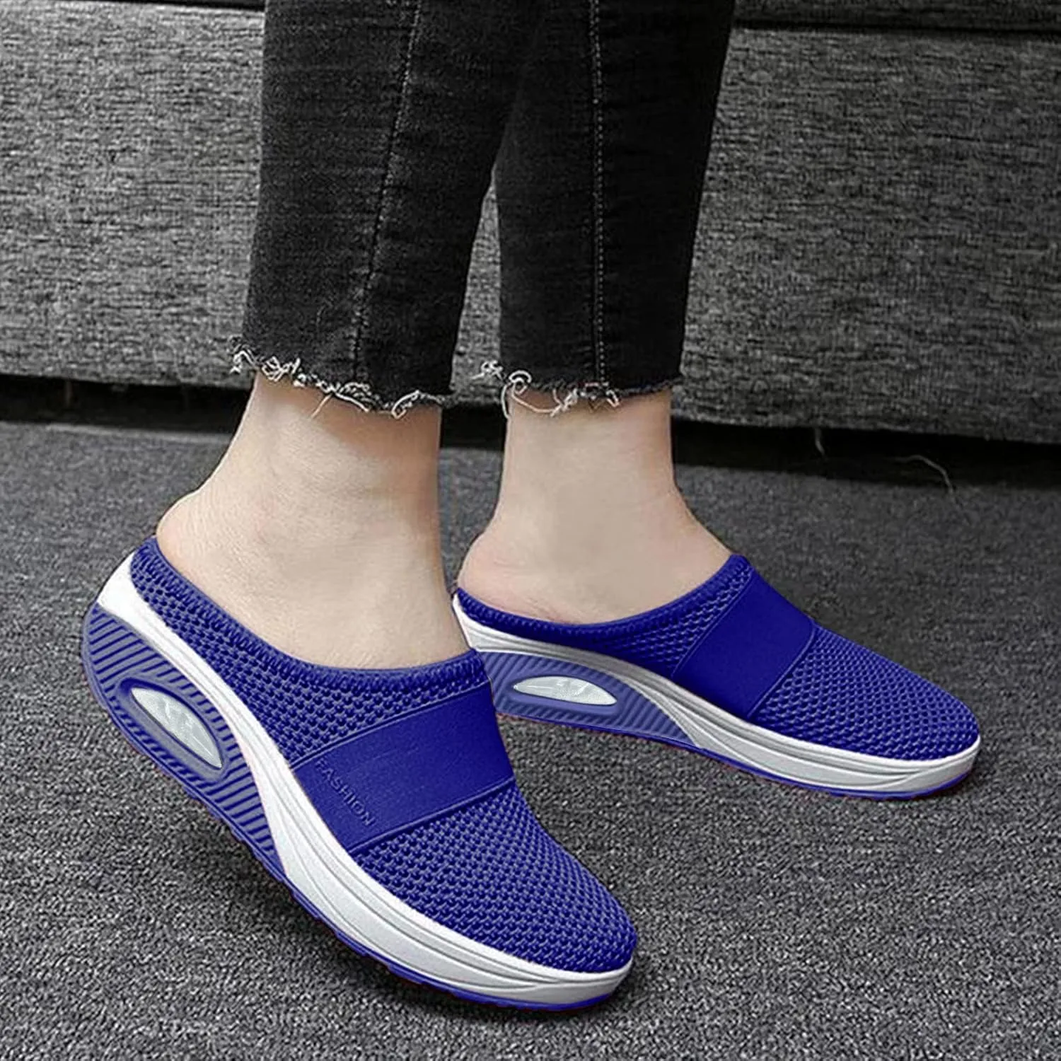 Womens Summer Breathable Mesh Slippers Walking Shoes Women Cute Woman Shoes Casual Women's Fashion Sneakers Red Tennis Shoe Loafers Casual Slip On