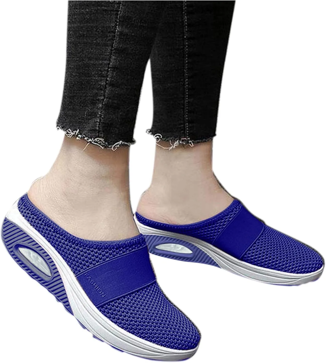 Womens Summer Breathable Mesh Slippers Walking Shoes Women Cute Woman Shoes Casual Women's Fashion Sneakers Red Tennis Shoe Loafers Casual Slip On