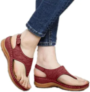 ZBYY Women's Summer Sandals Casual Comfort Flip Flops Wedge Shoes Ankle Strap Flat Dress Outdoor Platform Beach Sandals